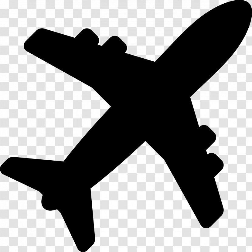 Airplane Air Transportation Silhouette - Vehicle Transparent PNG