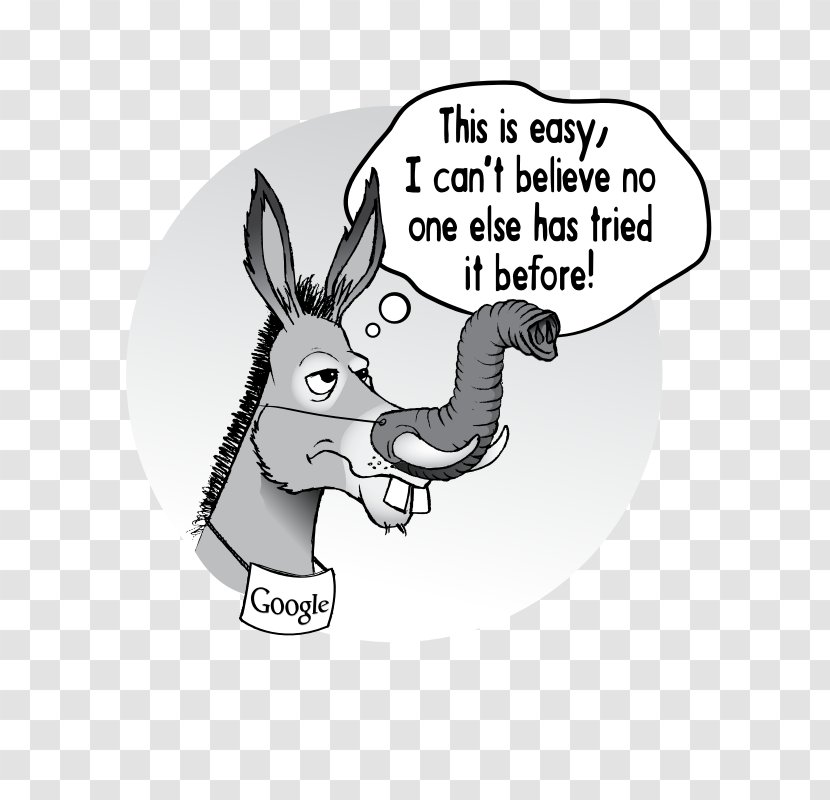 Donkey Cartoon Drawing Humour - Vertebrate Transparent PNG