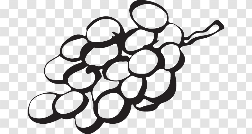 Leaf Grape Grapevine Family Black-and-white Circle Transparent PNG