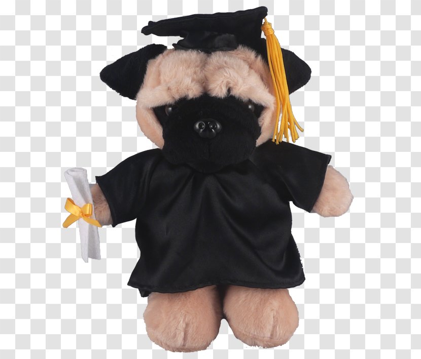 Pug Graduation Ceremony Stuffed Animals & Cuddly Toys Square Academic Cap Dress - Toy - Gown Transparent PNG