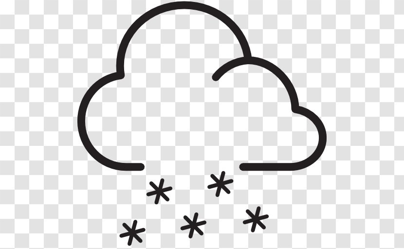 Snow Cloud Overcast Weather Winter - Symbol - Snowing Vector Transparent PNG