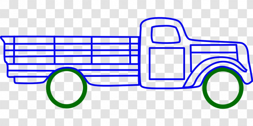 Line Art Clip - Transport Truck Transparent PNG