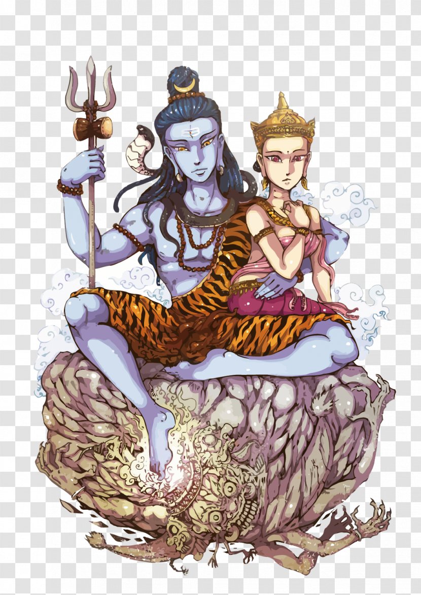 Shiva Parvati DeviantArt Kali Hinduism - Goddess - Vector Cartoon Ten Wins Festival Transparent PNG