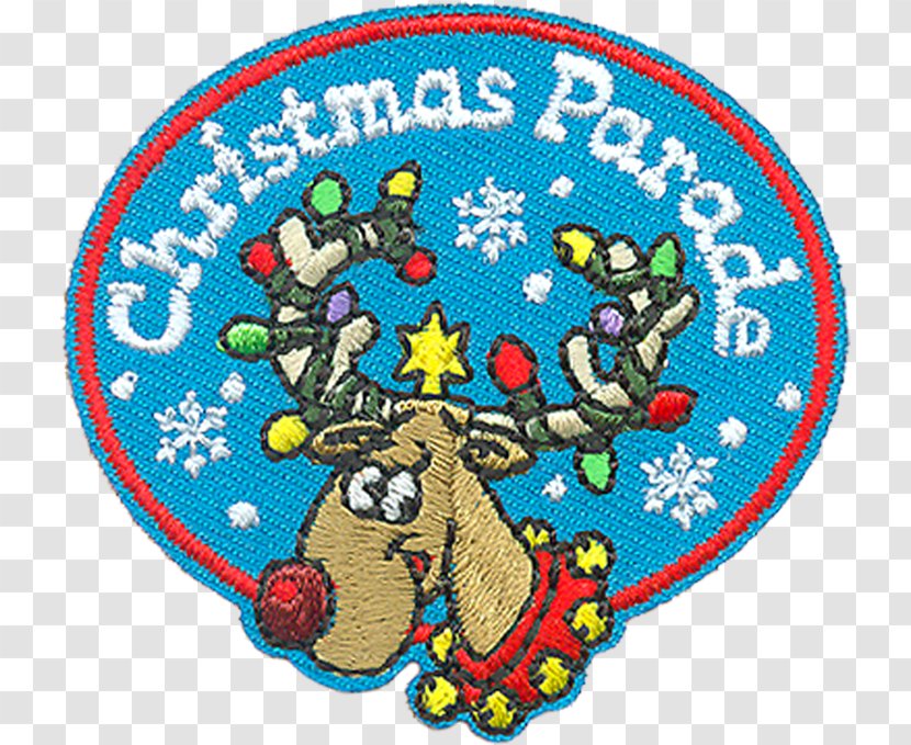 Santa Claus Parade Christmas Day Embroidered Patch - Rational Background Transparent PNG