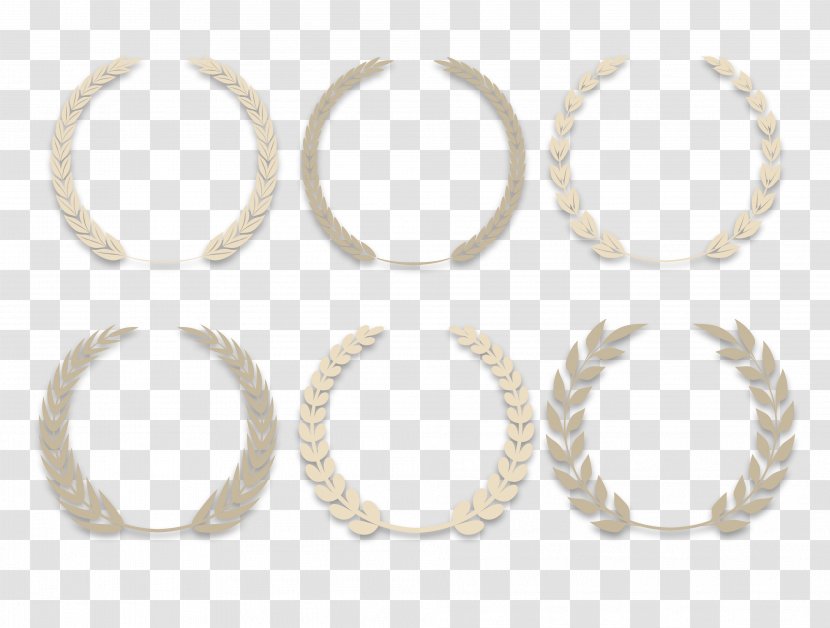 Metal Material White - Vector Simple Elegant Collection Of Wheat Garlands Transparent PNG