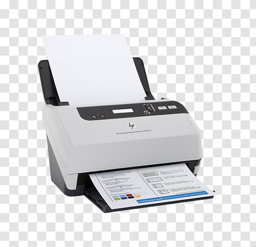 Hewlett-Packard Image Scanner Automatic Document Feeder Dots Per Inch Standard Paper Size - Hp Scanjet Enterprise 7000 S2 - Hewlett-packard Transparent PNG
