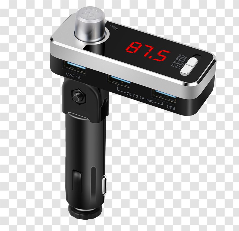 Battery Charger FM Transmitter Handsfree Bluetooth Transparent PNG