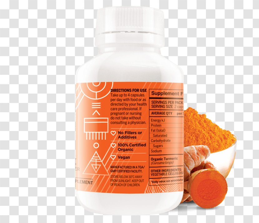 Dietary Supplement Turmeric Capsule Organic Food - Ginger Transparent PNG