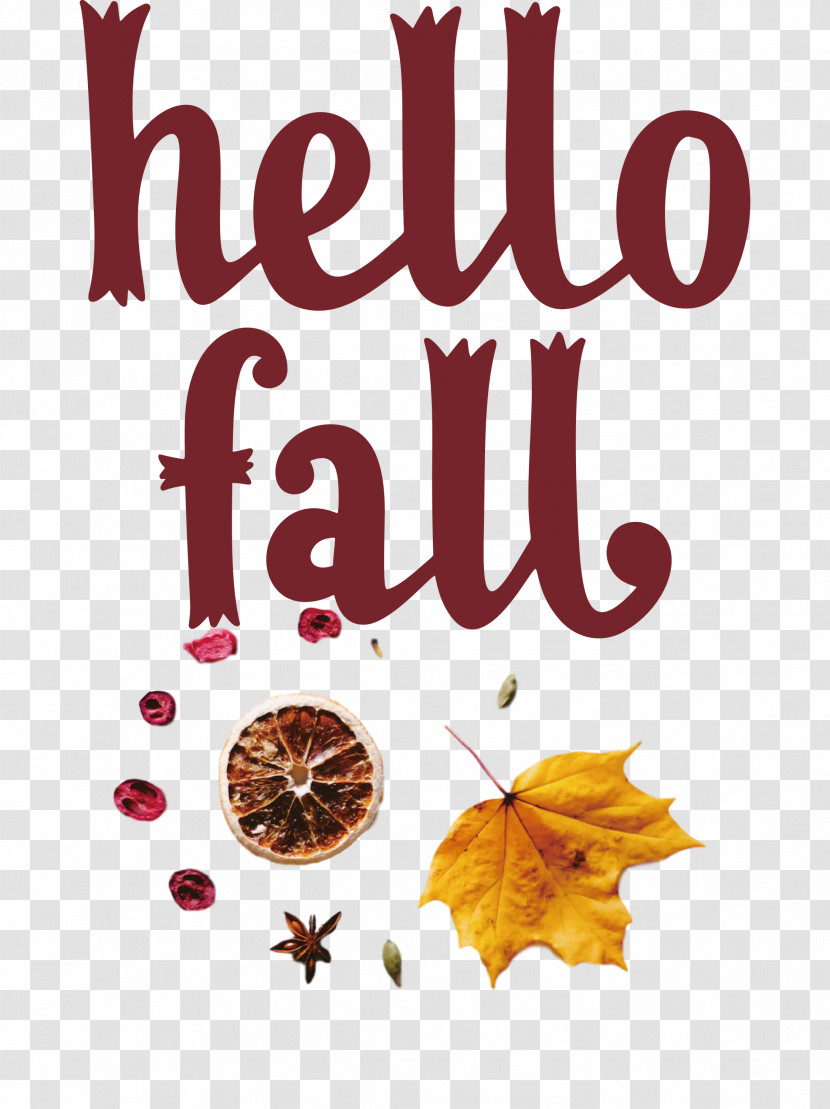 Hello Fall Fall Autumn Transparent PNG