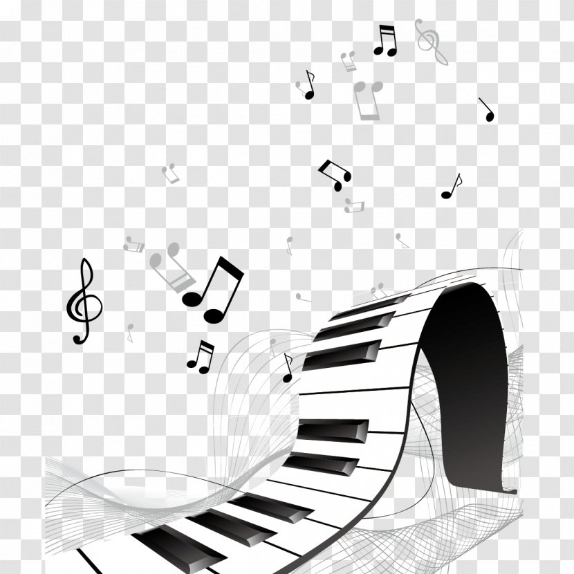 Piano Musical Instrument Flute Keyboard - Flower - And Notes Transparent PNG