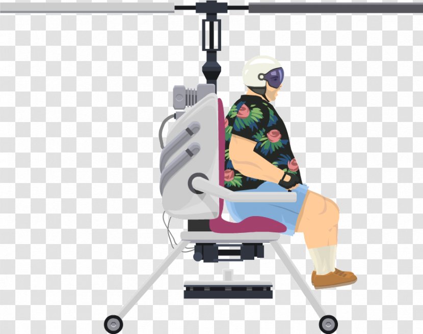 Happy Wheels Video Game Helicopter Character - Online Transparent PNG