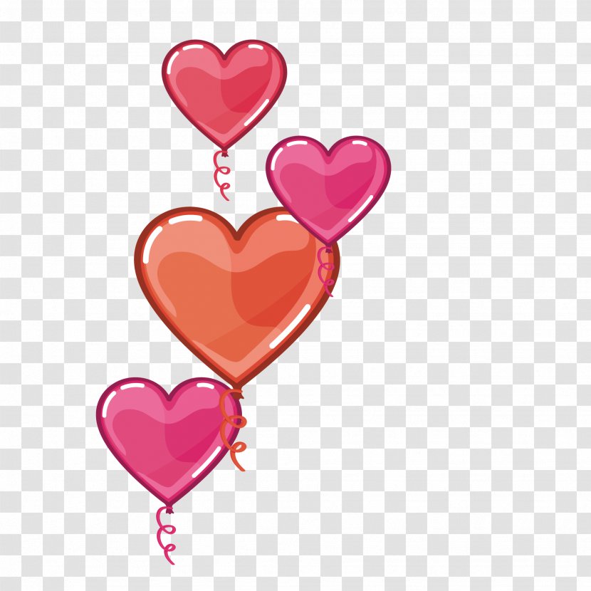 Heart Valentine's Day Clip Art - Vector Watercolor Love Transparent PNG