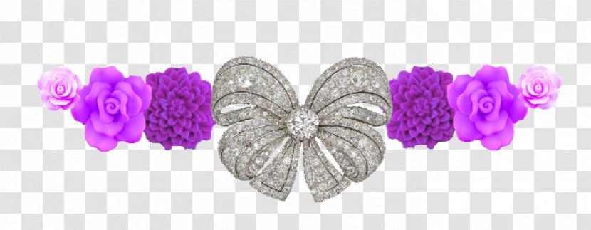 Purple Diamond Flower - Red Diamonds - Crown Transparent PNG