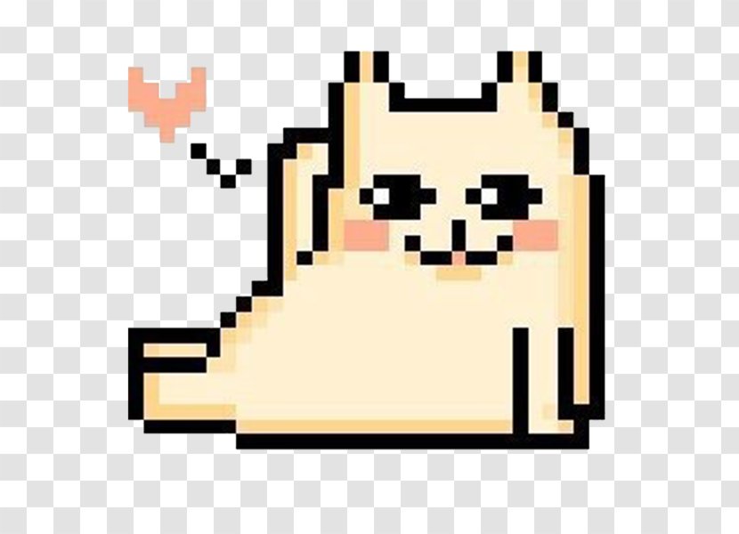 Pixel Art Sticker Cat Transparent PNG