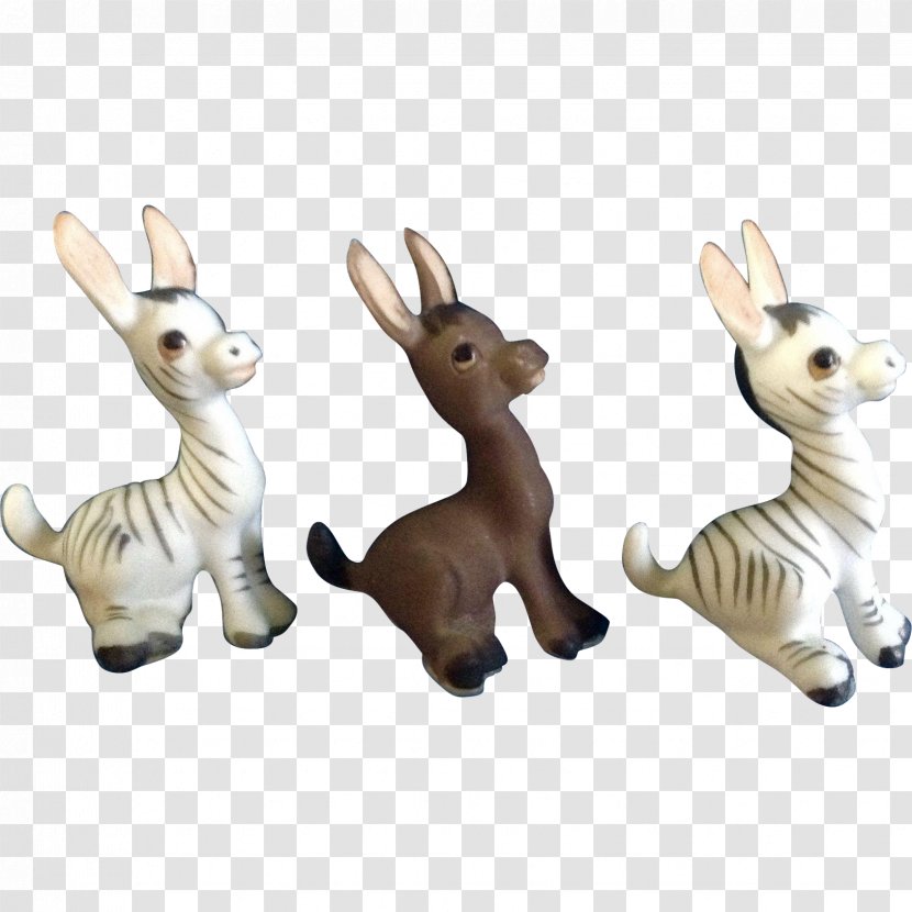 Animal Figurine Porcelain Ceramic - Rabits And Hares - Donkey Transparent PNG