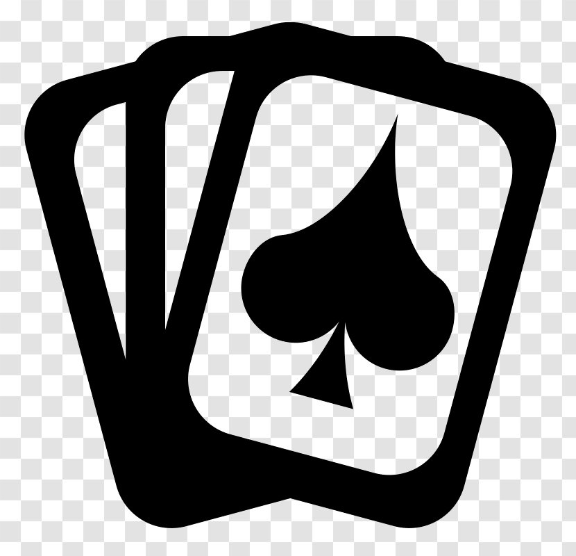 Black & White Playing Card Game Suit - Ace Transparent PNG