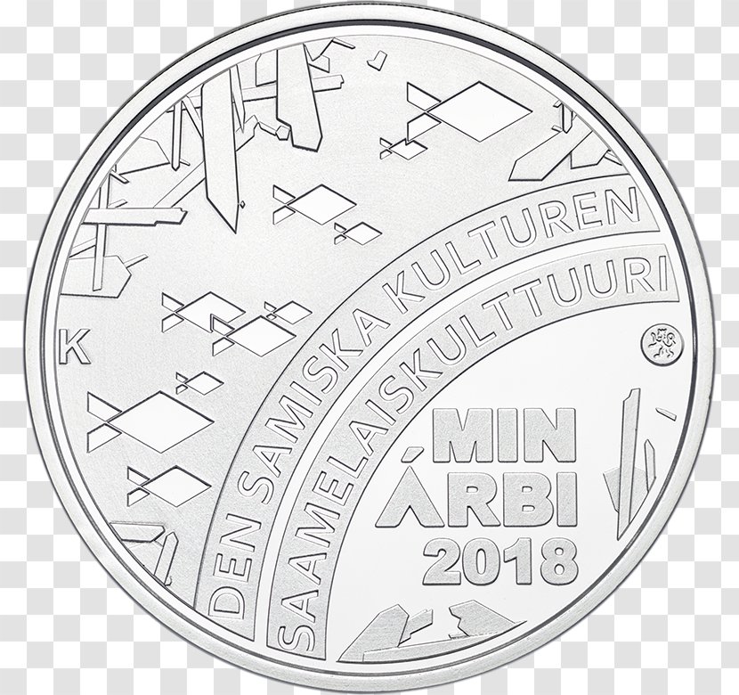 Euro Coins Commemorative Coin 20 Note - Monochrome Transparent PNG