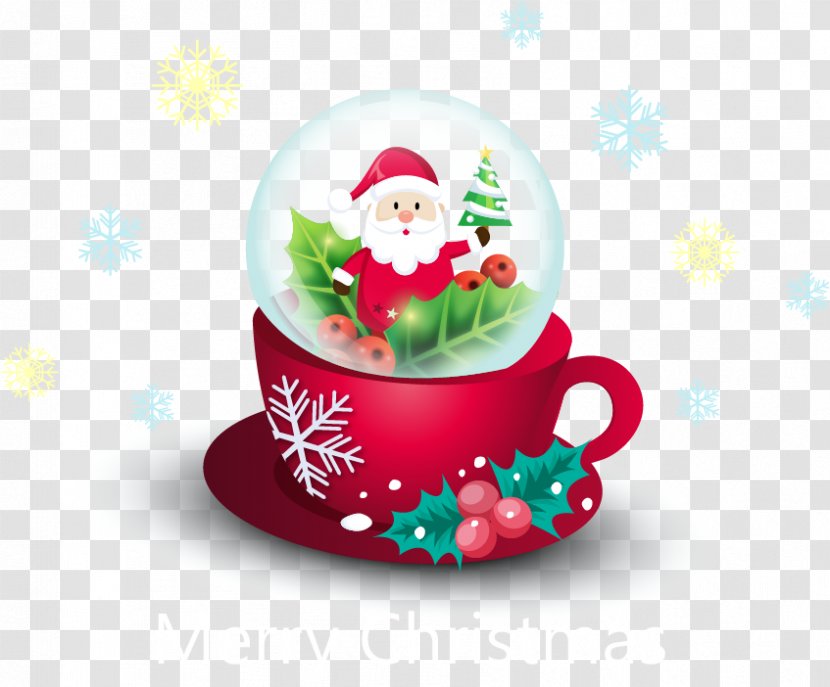 Santa Claus Christmas Ornament Suit - Fictional Character - Red Cup Transparent PNG