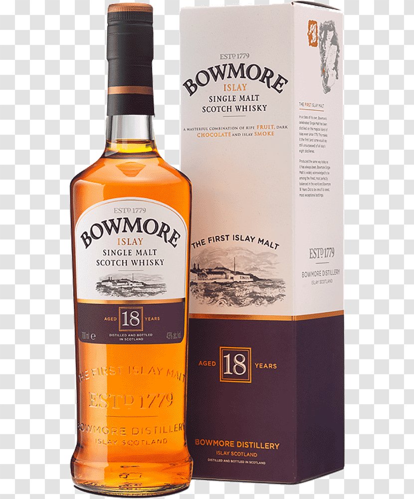 Bowmore Islay Whisky Single Malt Scotch Whiskey - Whisky. Transparent PNG