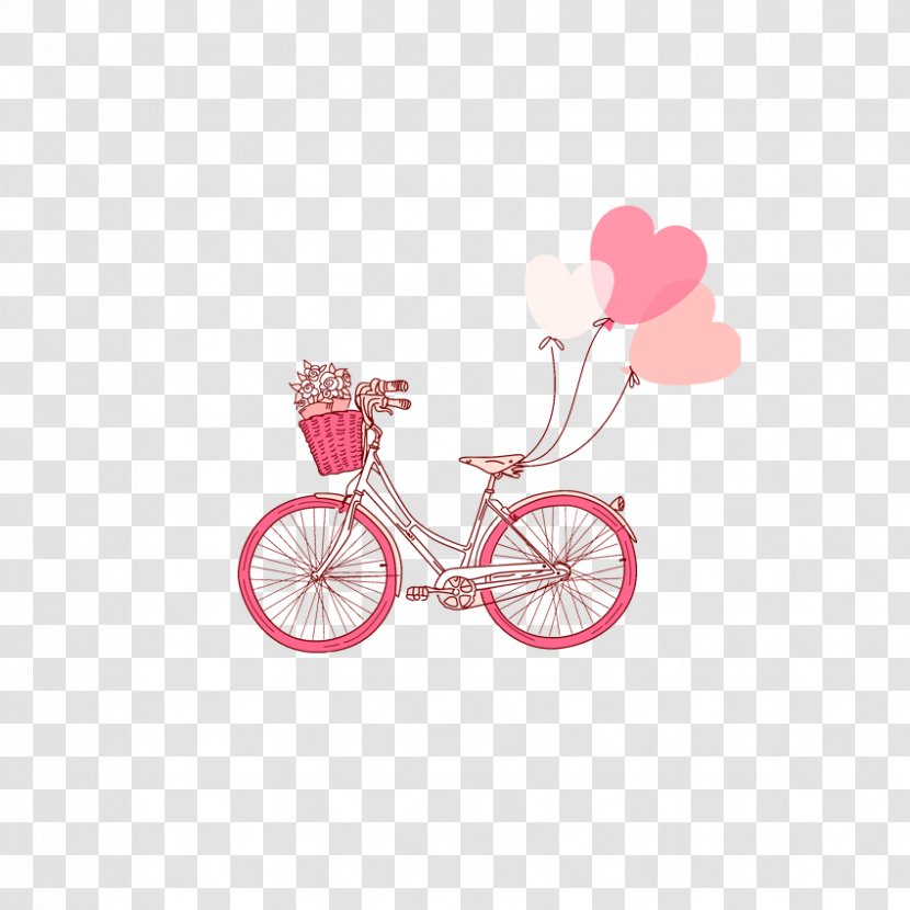 Bicycle Pink - Valentines Day - Bike Transparent PNG