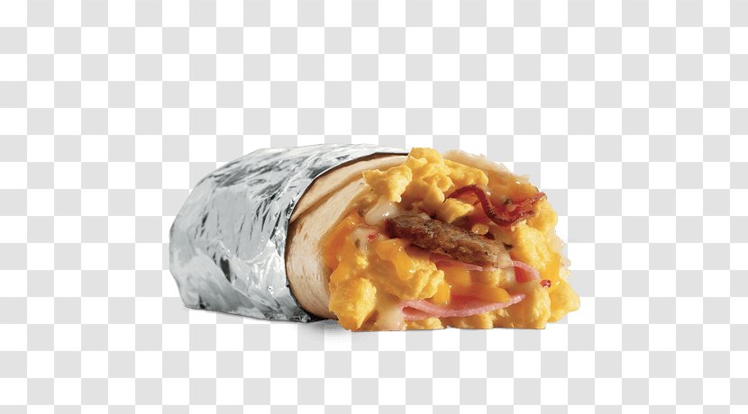 Breakfast Burrito Bacon, Egg And Cheese Sandwich Fried - American Food - Meat Transparent PNG