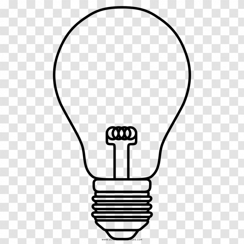 Drawing Incandescent Light Bulb Lamp Coloring Book Transparent PNG