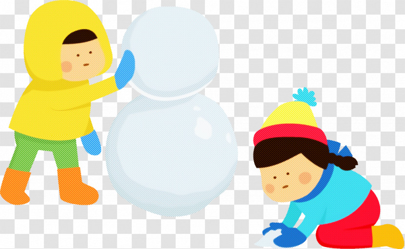 Snowball Fight Winter Kids Transparent PNG