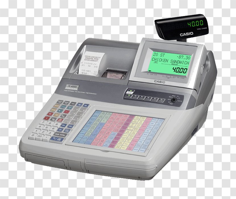 Cash Register Point Of Sale United Kingdom Casio Sales - Thermal Printing Transparent PNG