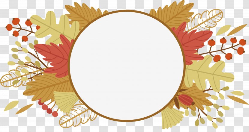 Autumn Leaves Leaf - Tree - The Decorate Title Box Transparent PNG