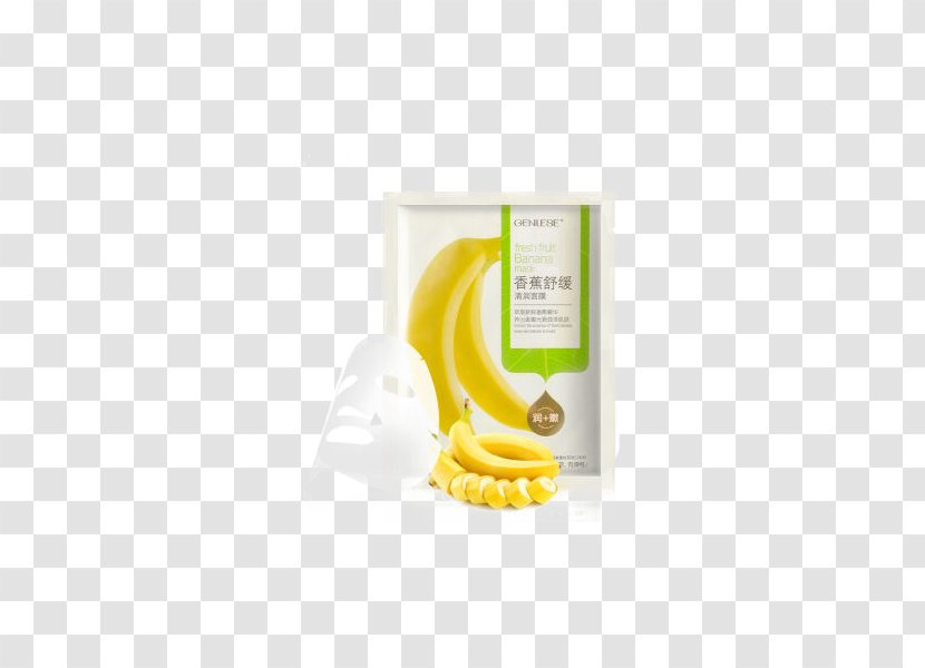 Paper Facial - Yellow - Alice Banana Really Hydrating Silk Mask Woman Transparent PNG