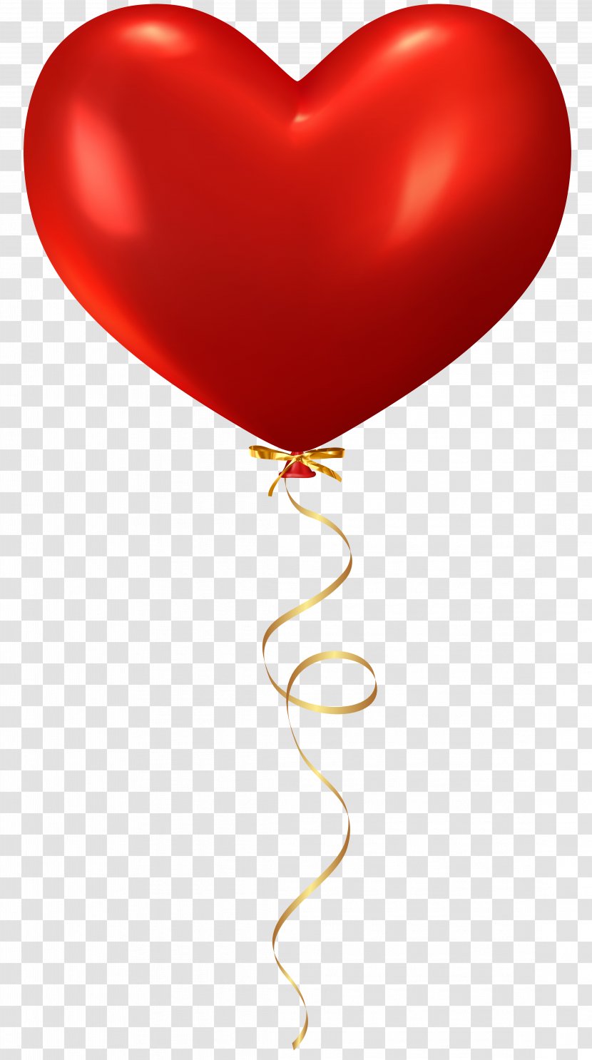 Red Balloons - Heart - Toy Party Supply Transparent PNG
