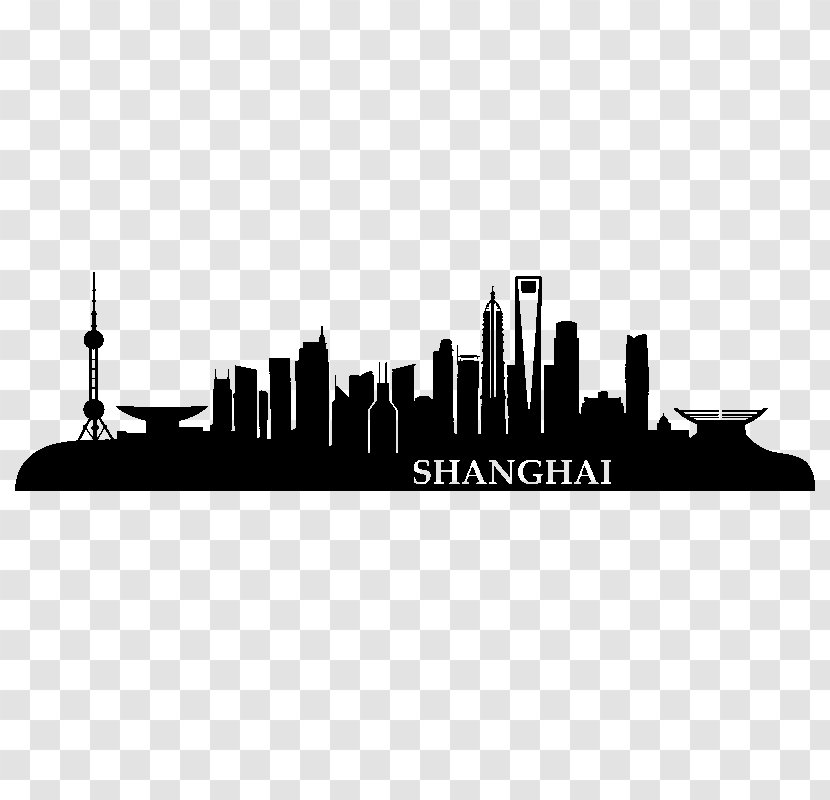 Shanghai Building Wall Decal Sticker Transparent PNG
