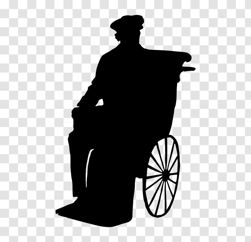 Silhouette Wheelchair Man Transparent PNG