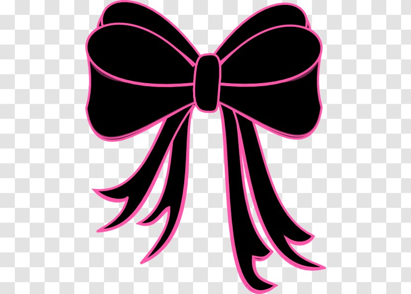 Minnie Mouse Bow And Arrow Free Content Clip Art - Black Ribbon - Vector Transparent PNG