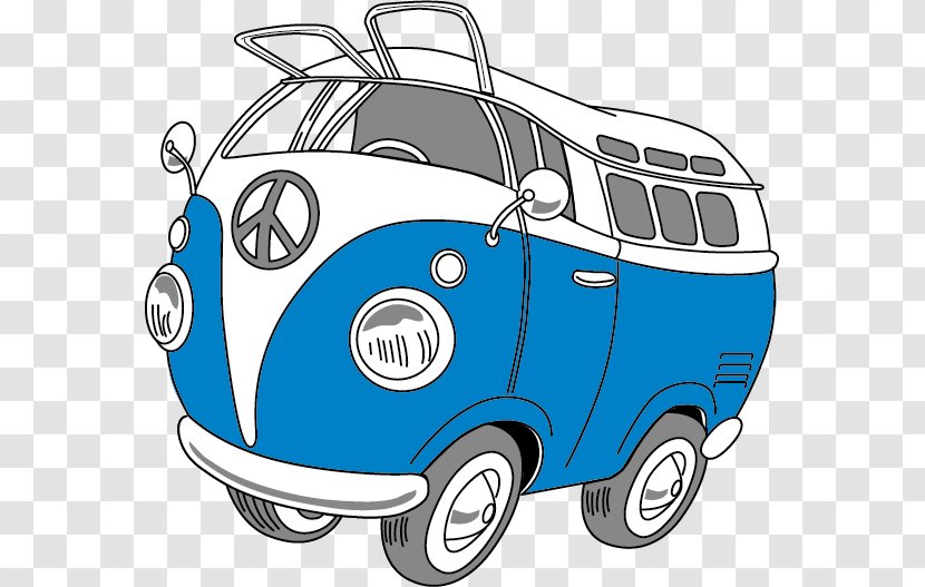 Car Hippie Volkswagen Transporter - Beetle - Samba Vector Transparent PNG