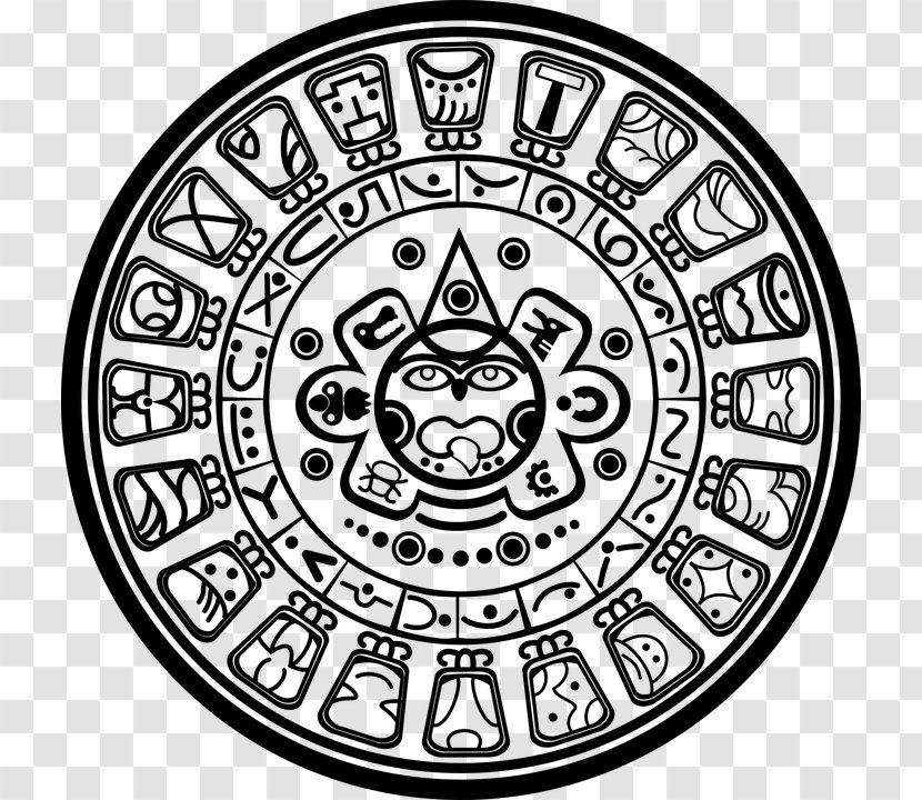 Calendar Cartoon - Maya Peoples - Coloring Book History Transparent PNG