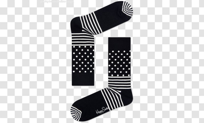 Happy Socks Big Dot Argyle Men's 4 Pack Black & White Gift Box Set Clothing - Sock Transparent PNG