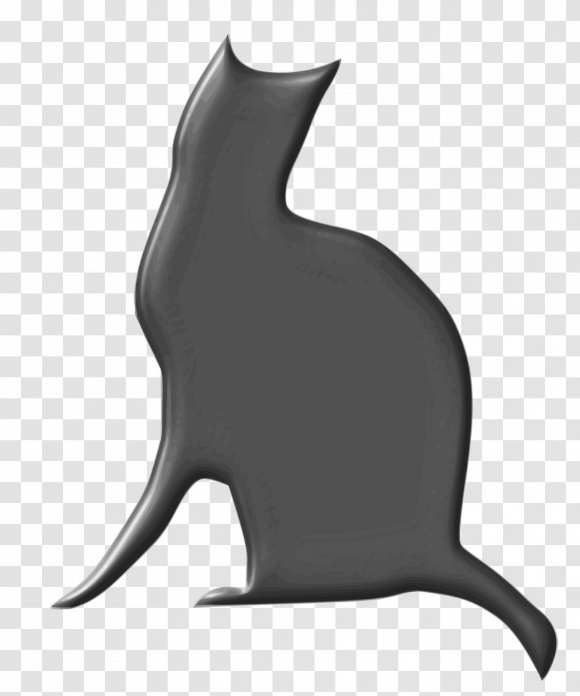 Black Cat Tail Clip Art - Marine Mammal Transparent PNG