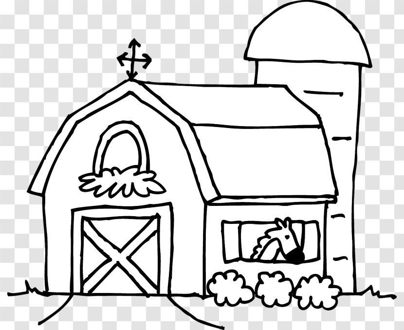 Coloring Book Barn Silo Child Transparent PNG