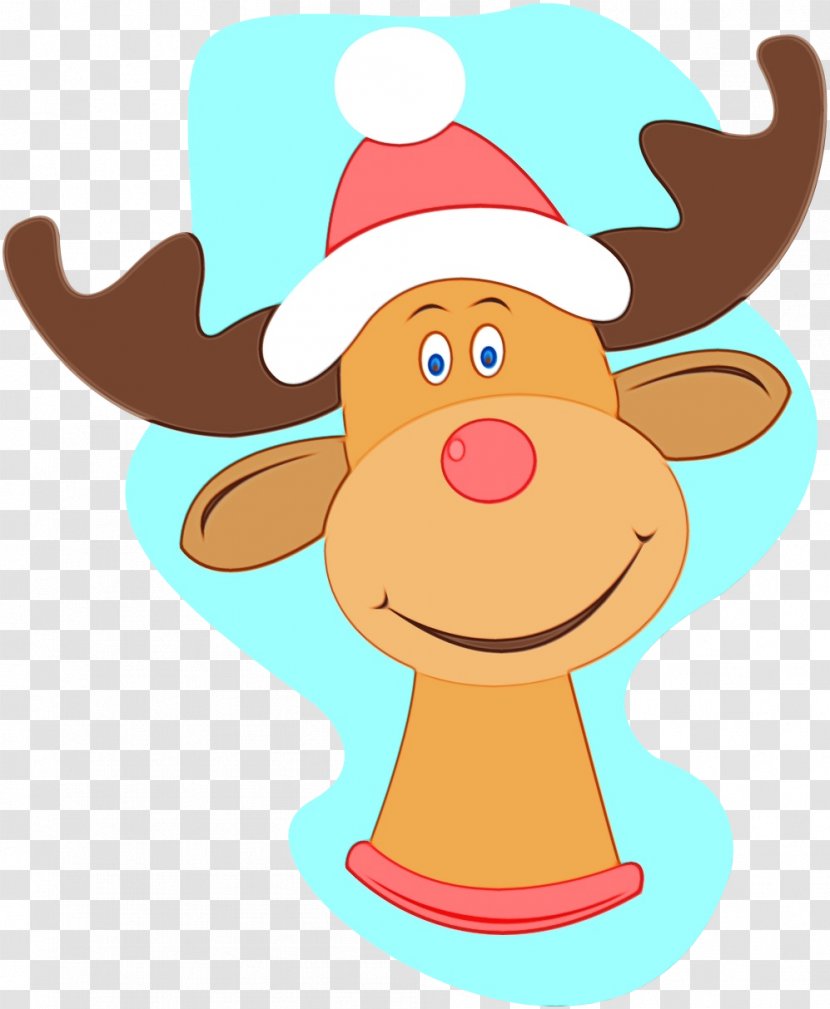 Cartoon Christmas Hat - Paint - Pleased Sticker Transparent PNG