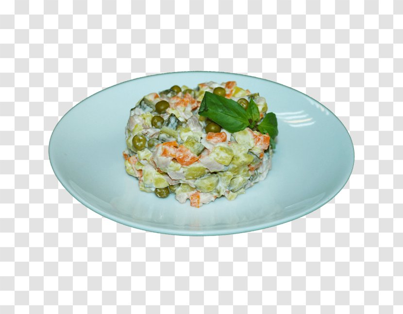 Pizza Olivier Salad Stamppot Pickled Cucumber Greek - Garnish Transparent PNG