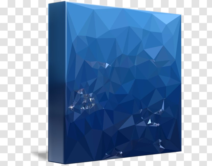 Cobalt Blue Electric Rectangle - Mouse Mats - Color Low Polygon Transparent PNG