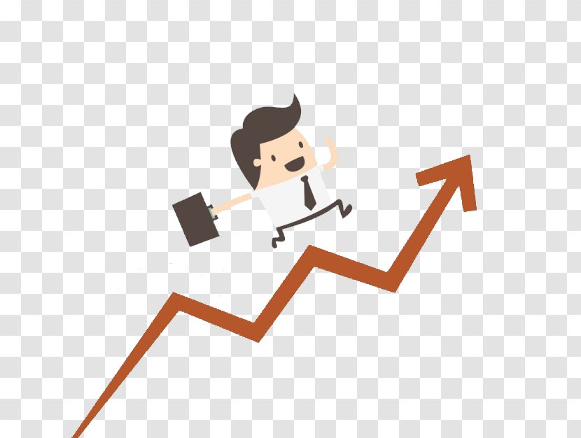 Businessperson Illustration - Diagram - People Run A Line Chart Transparent PNG