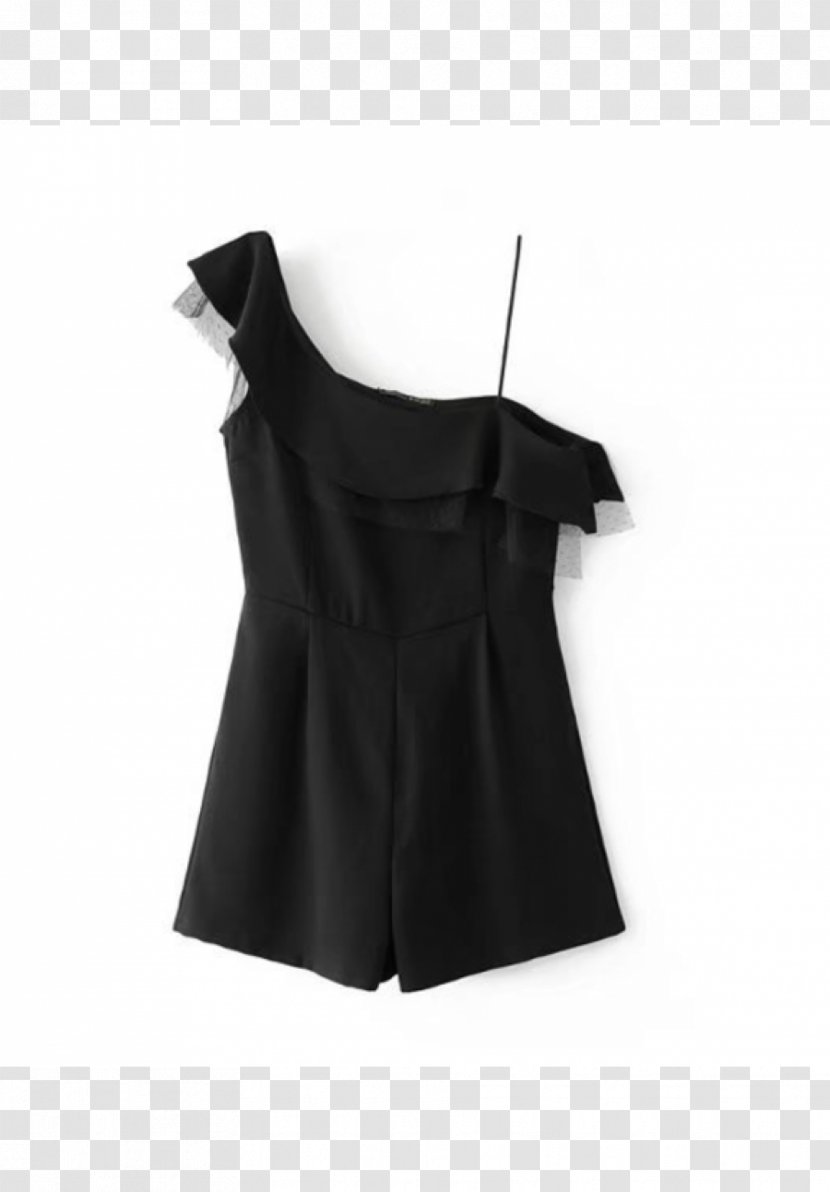 Little Black Dress Sleeve Playsuit Overall - Joint Transparent PNG