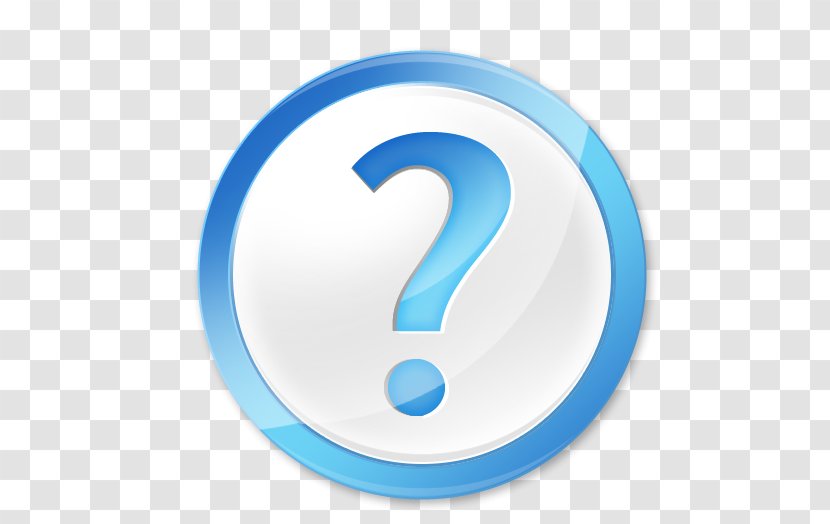 Question Mark Check Download Icon - Aqua - Creative Transparent PNG
