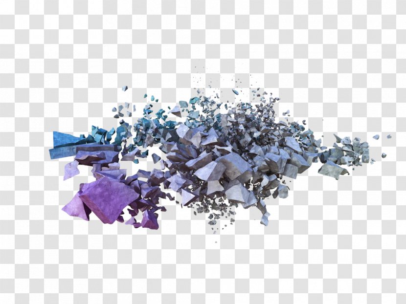 Color - Purple - Colored Rock Floating Debris Transparent PNG