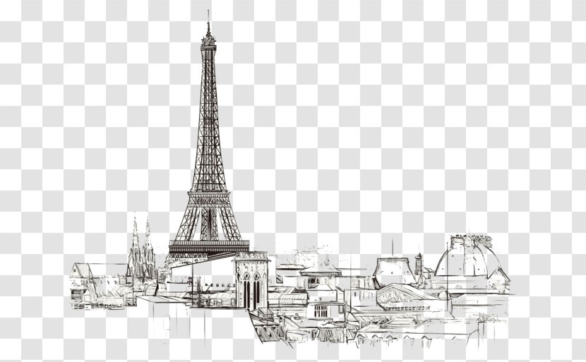 Eiffel Tower Drawing Sketch Transparent PNG