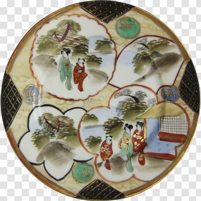 Plate Porcelain Kutani Ware Pottery Vase Transparent PNG