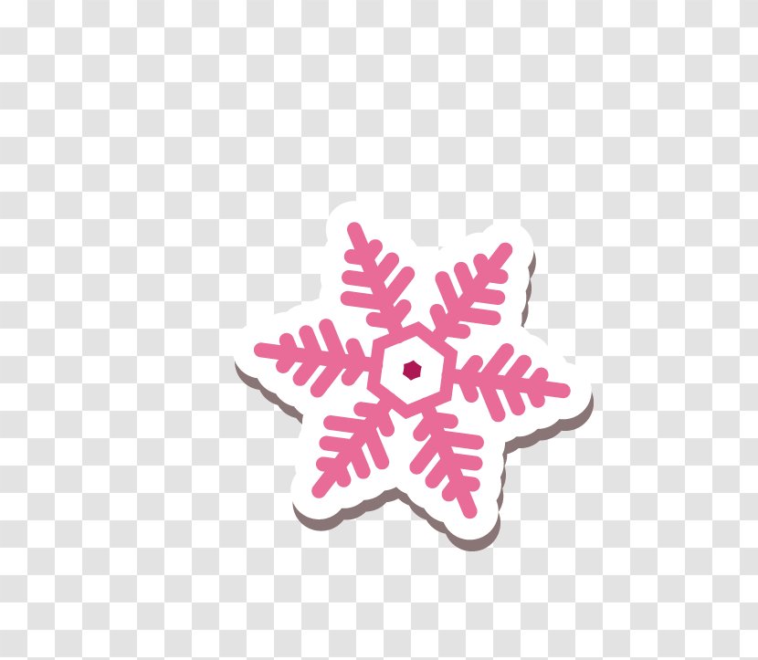 Ice Crystals Snowflake - Pink Transparent PNG