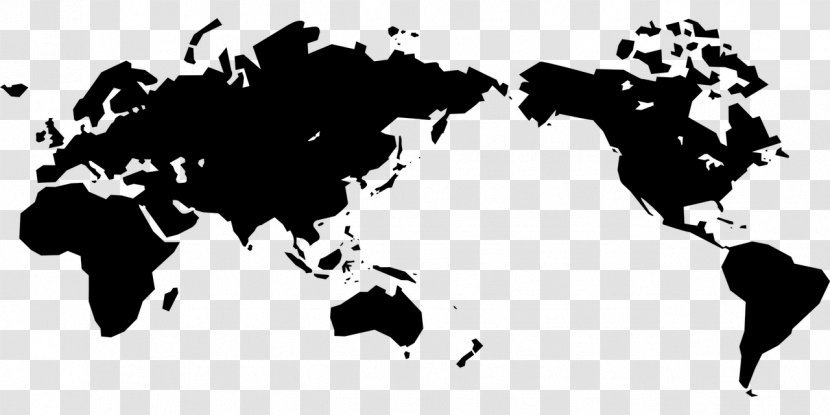 World Map Globe - Monochrome Transparent PNG